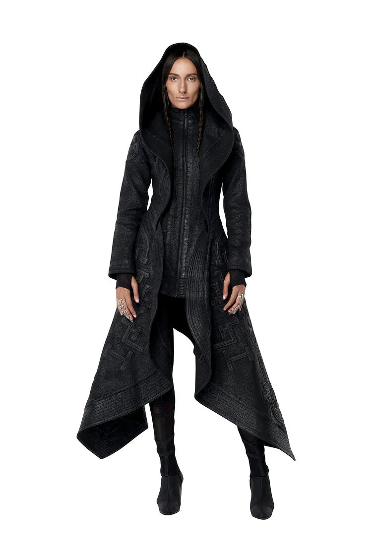 NASRANI WOMEN'S HOODED LONG COAT