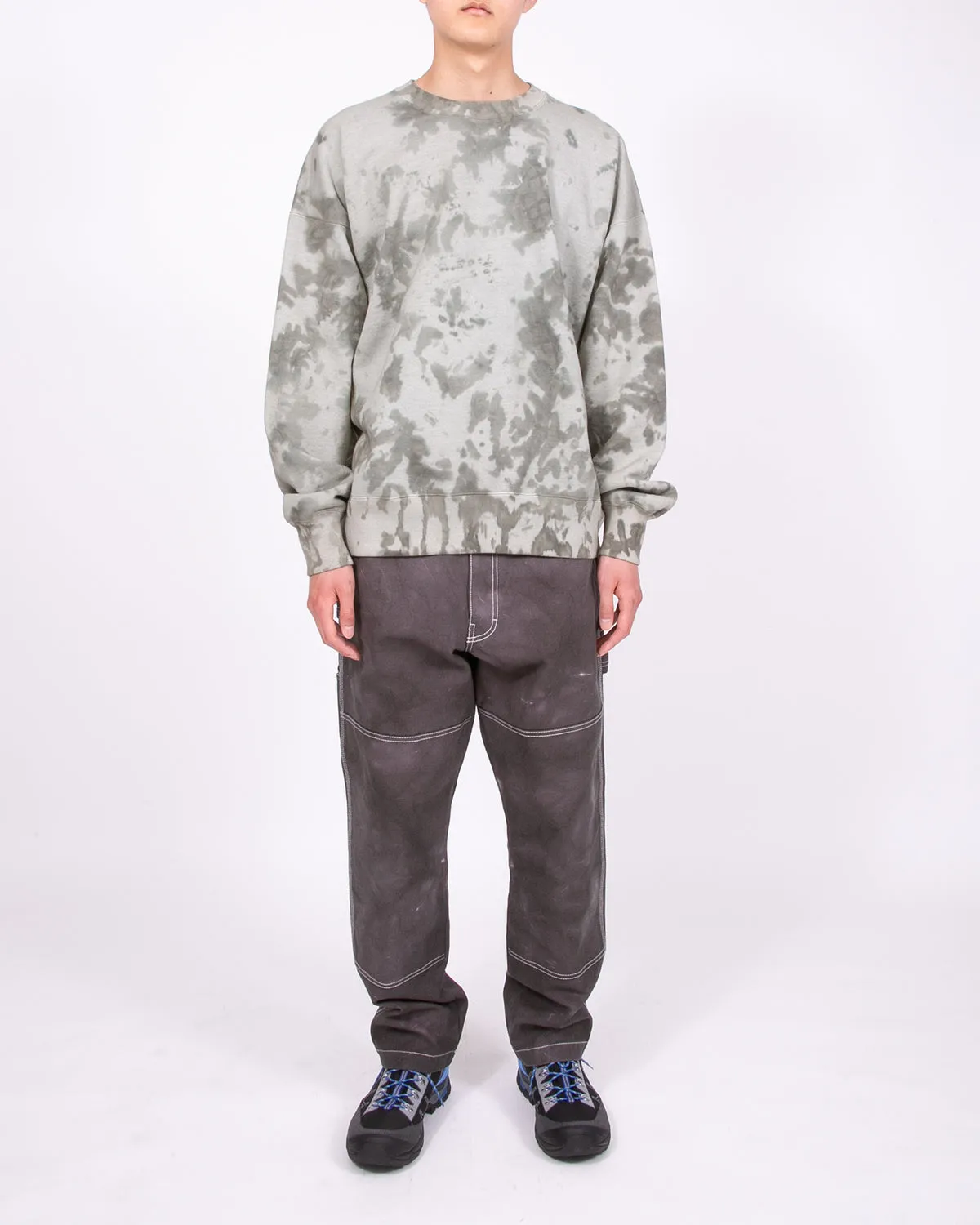 Natural Dyed Crew Fleece - Smoke Mist