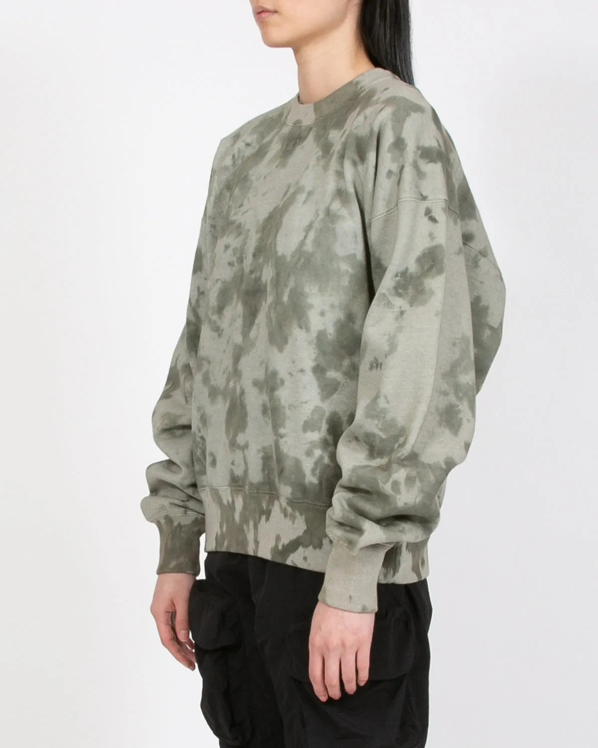 Natural Dyed Crew Fleece - Smoke Mist