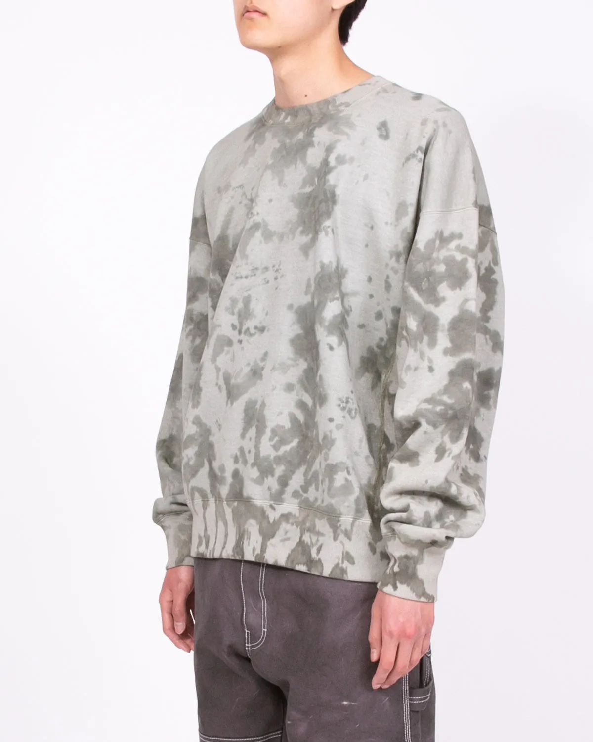 Natural Dyed Crew Fleece - Smoke Mist