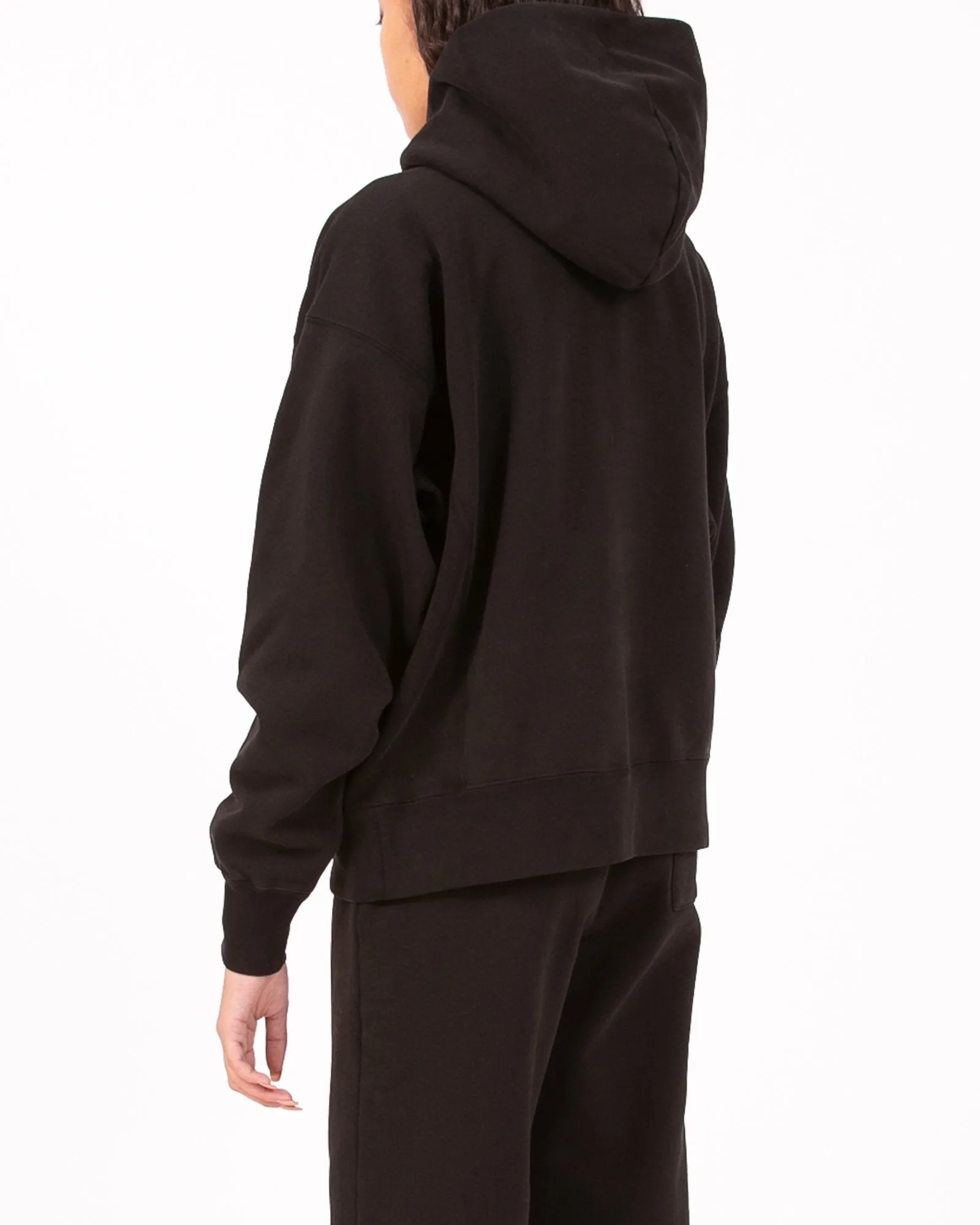 Natural Dyed Hoodie Fleece - Black