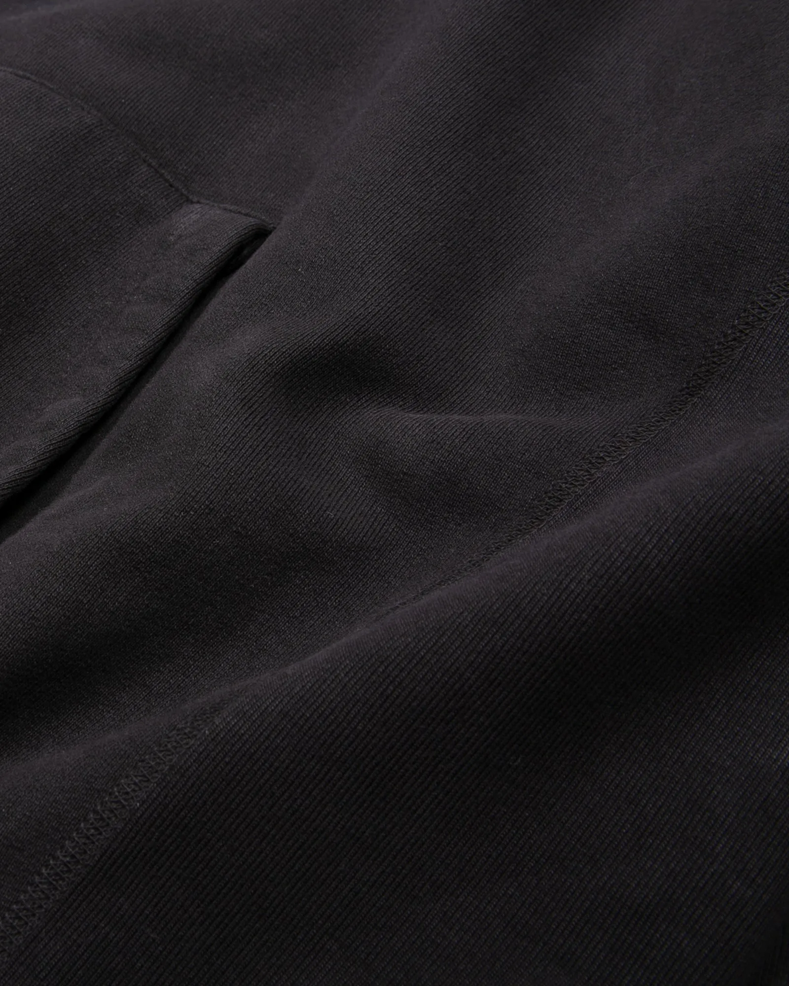 Natural Dyed Hoodie Fleece - Black