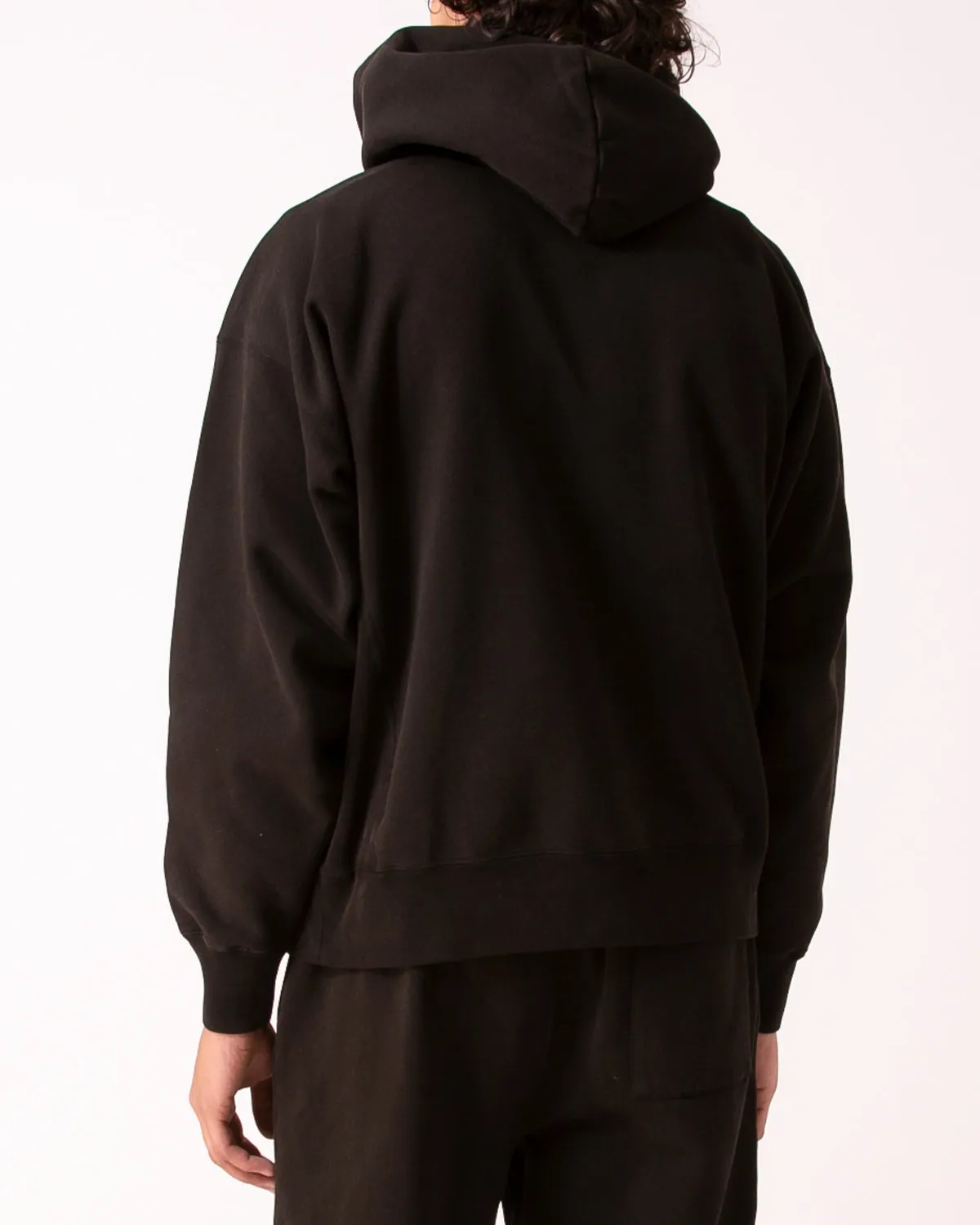 Natural Dyed Hoodie Fleece - Black