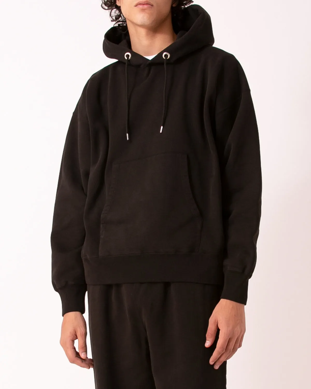 Natural Dyed Hoodie Fleece - Black