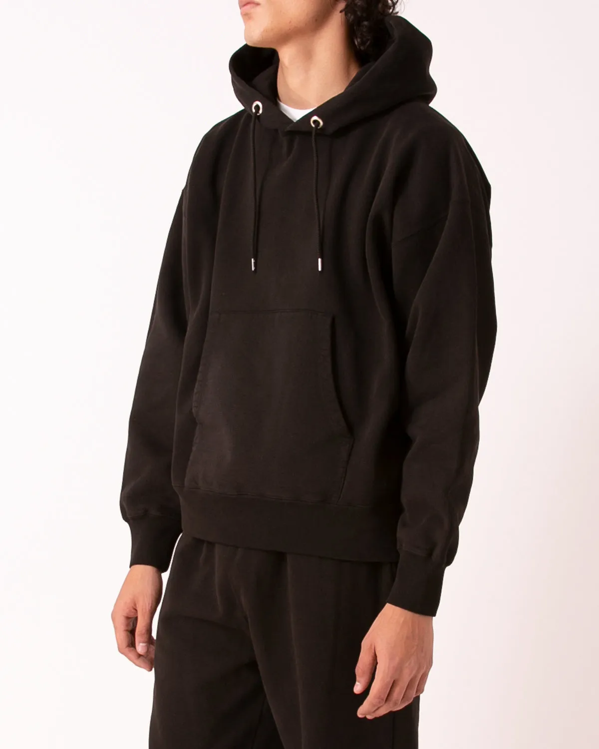 Natural Dyed Hoodie Fleece - Black