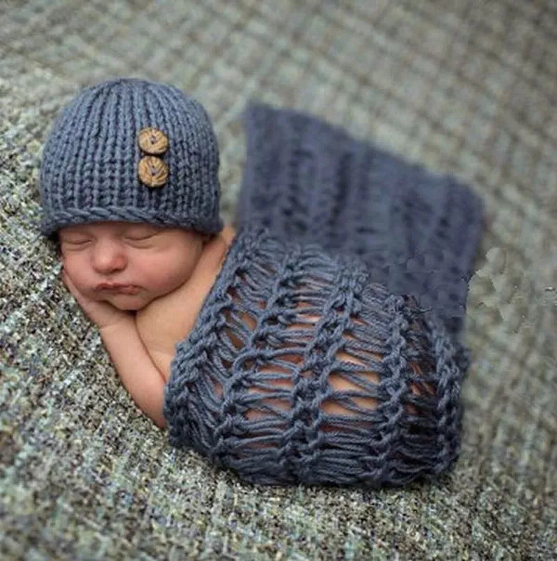 Newborn Photography Props Crochet Animals Outfit, Baby Photo Accessories Girl Boy Knitted Outfit