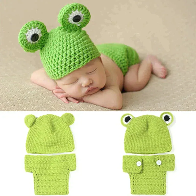 Newborn Photography Props Crochet Animals Outfit, Baby Photo Accessories Girl Boy Knitted Outfit