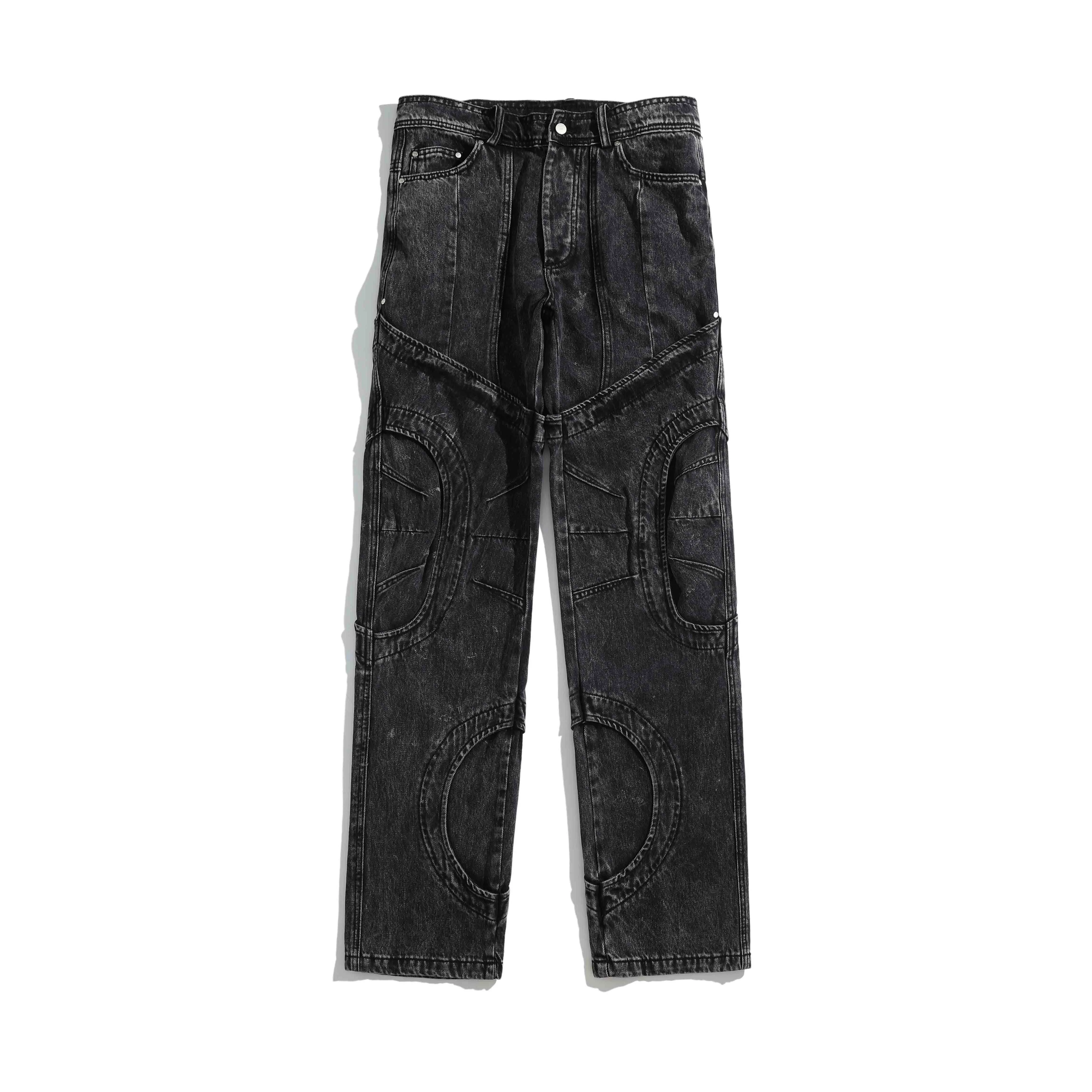 Niche Design | Distressed Washed Black Jeans