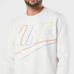 NK - Men 'White' Futura Crew Neck Fleece Sweatshirt NK309