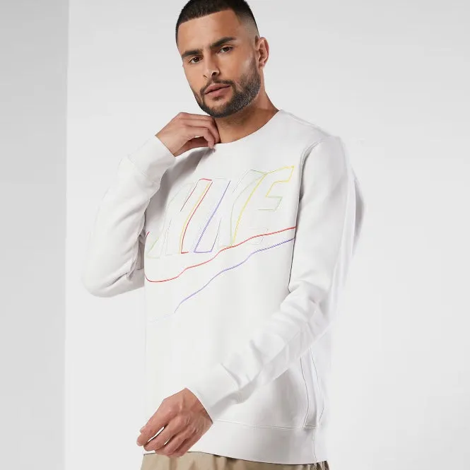 NK - Men 'White' Futura Crew Neck Fleece Sweatshirt NK309