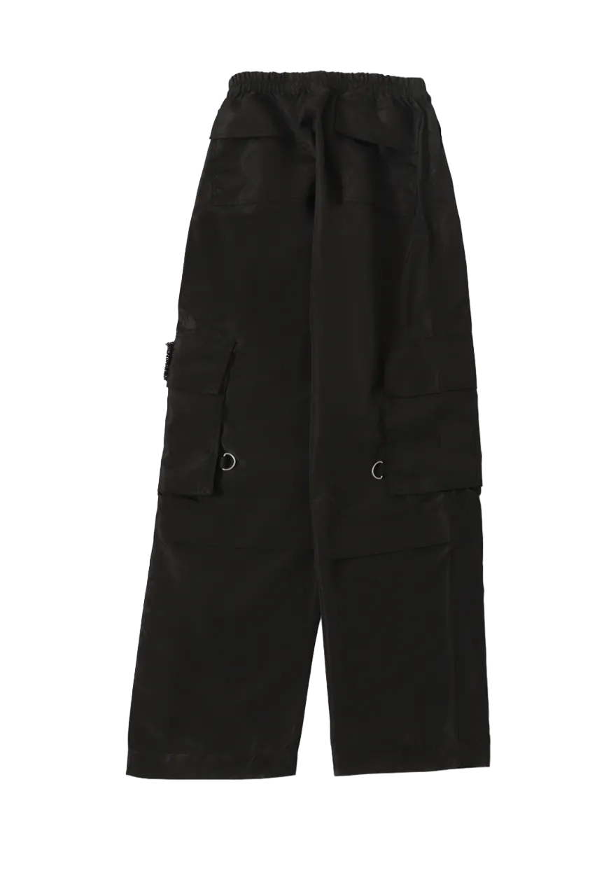 nylon patch logo cargo pants