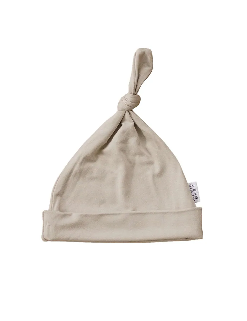 Oatmeal Bamboo Newborn Knot Hat