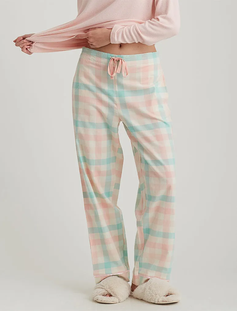 Organic Cotton Plaid Full Length Pant