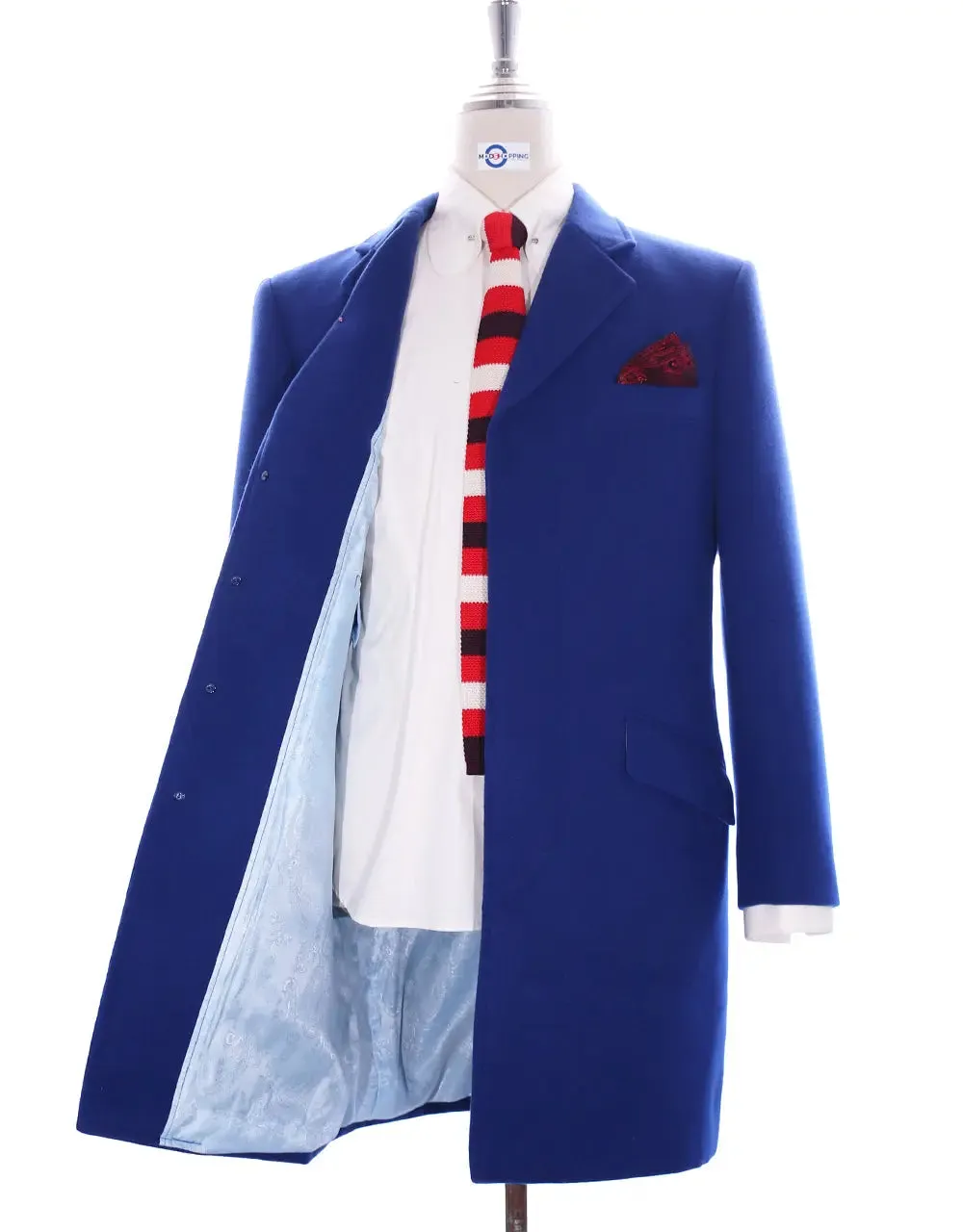 Overcoat | Blue Winter Long Overcoat for men