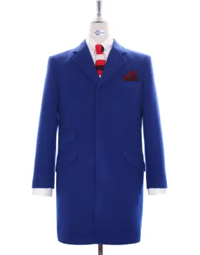 Overcoat | Blue Winter Long Overcoat for men