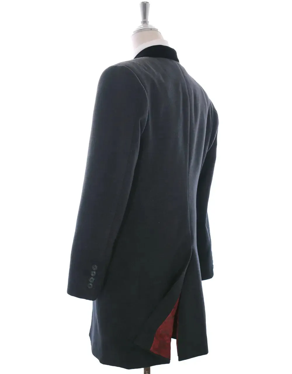 Overcoat | Retro Mod Style Charcoal Grey Long Wool Coat