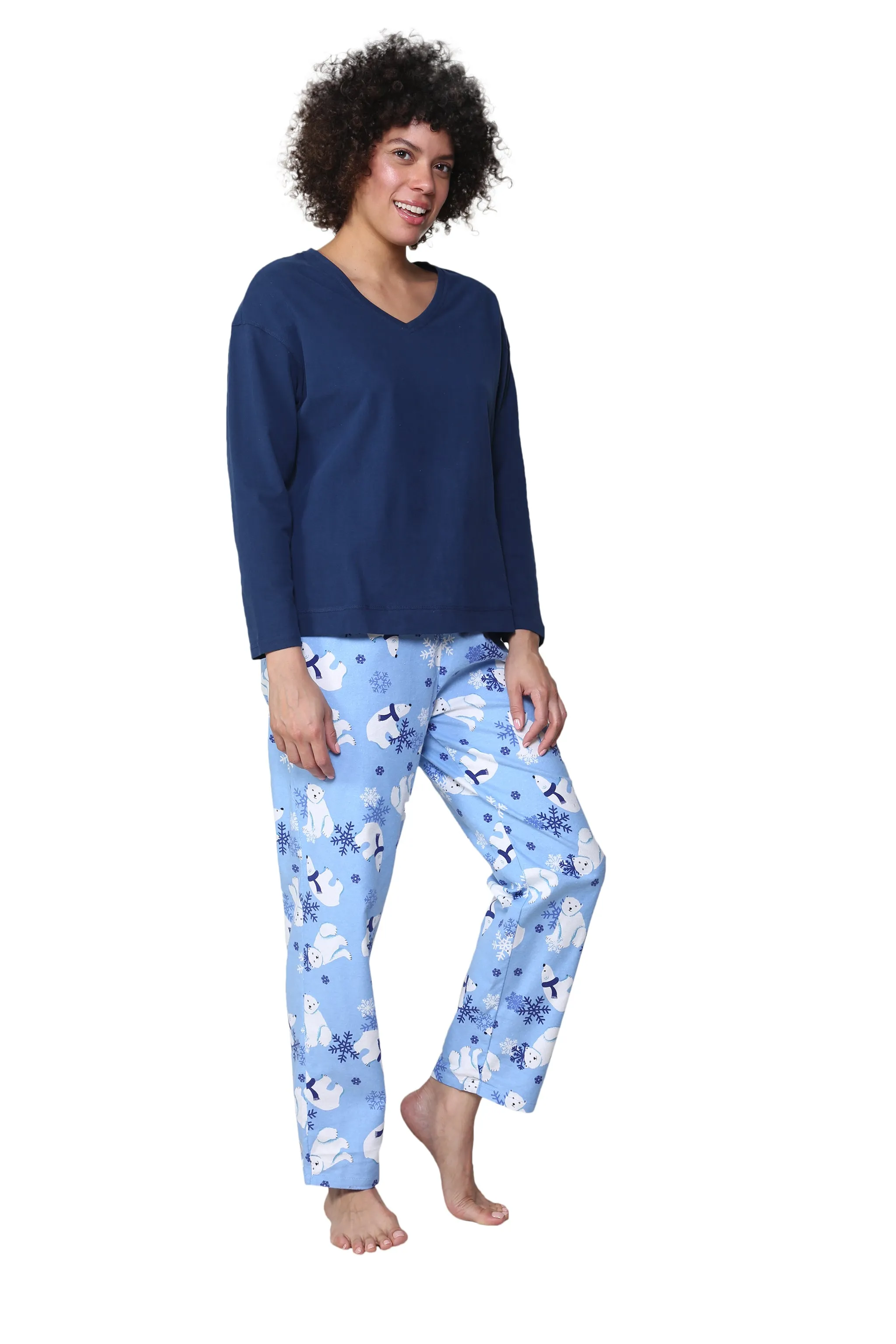 Polar Bear Flannel Pajama Set