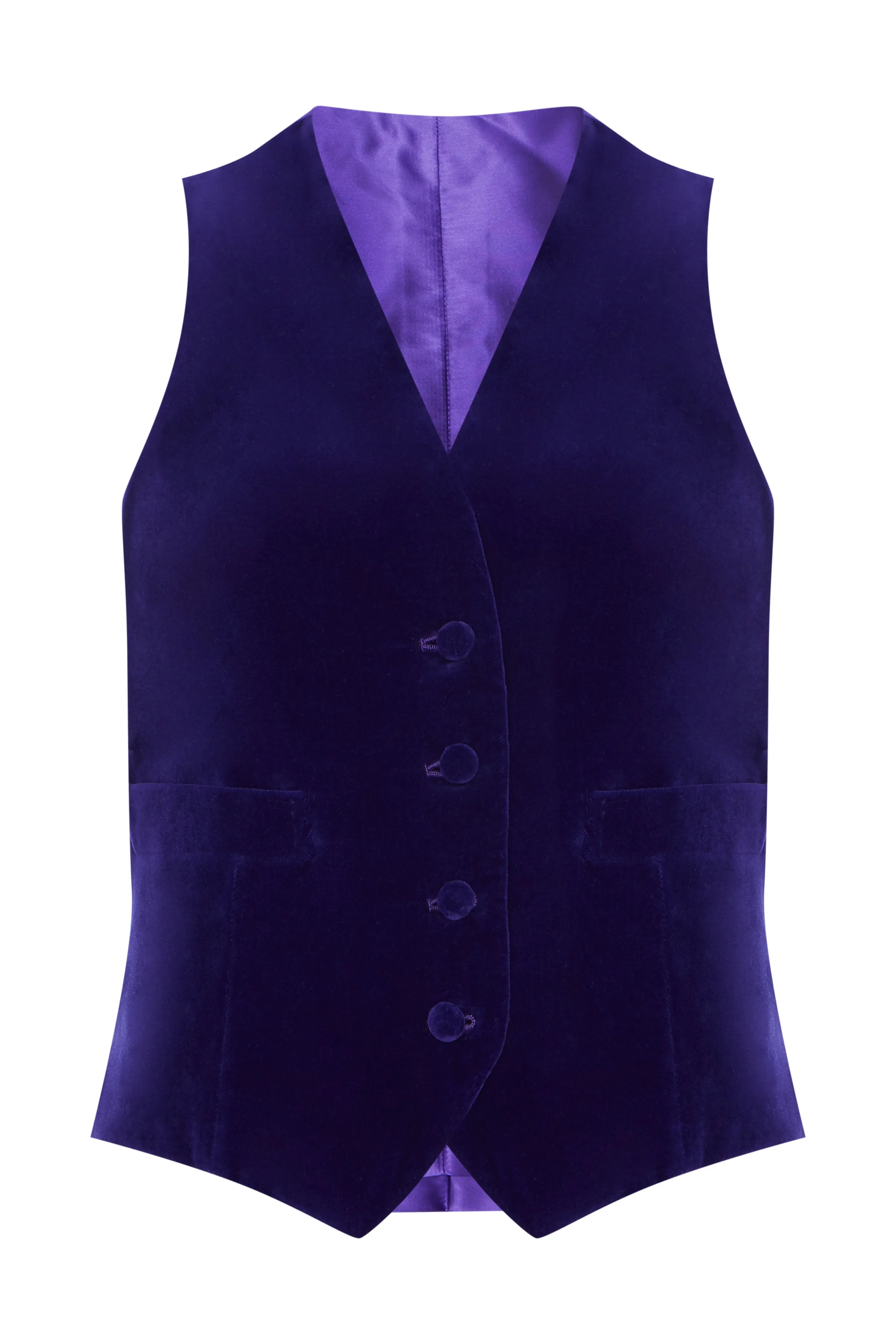 Purple Velvet Waistcoat