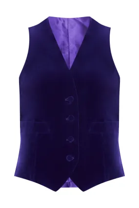 Purple Velvet Waistcoat