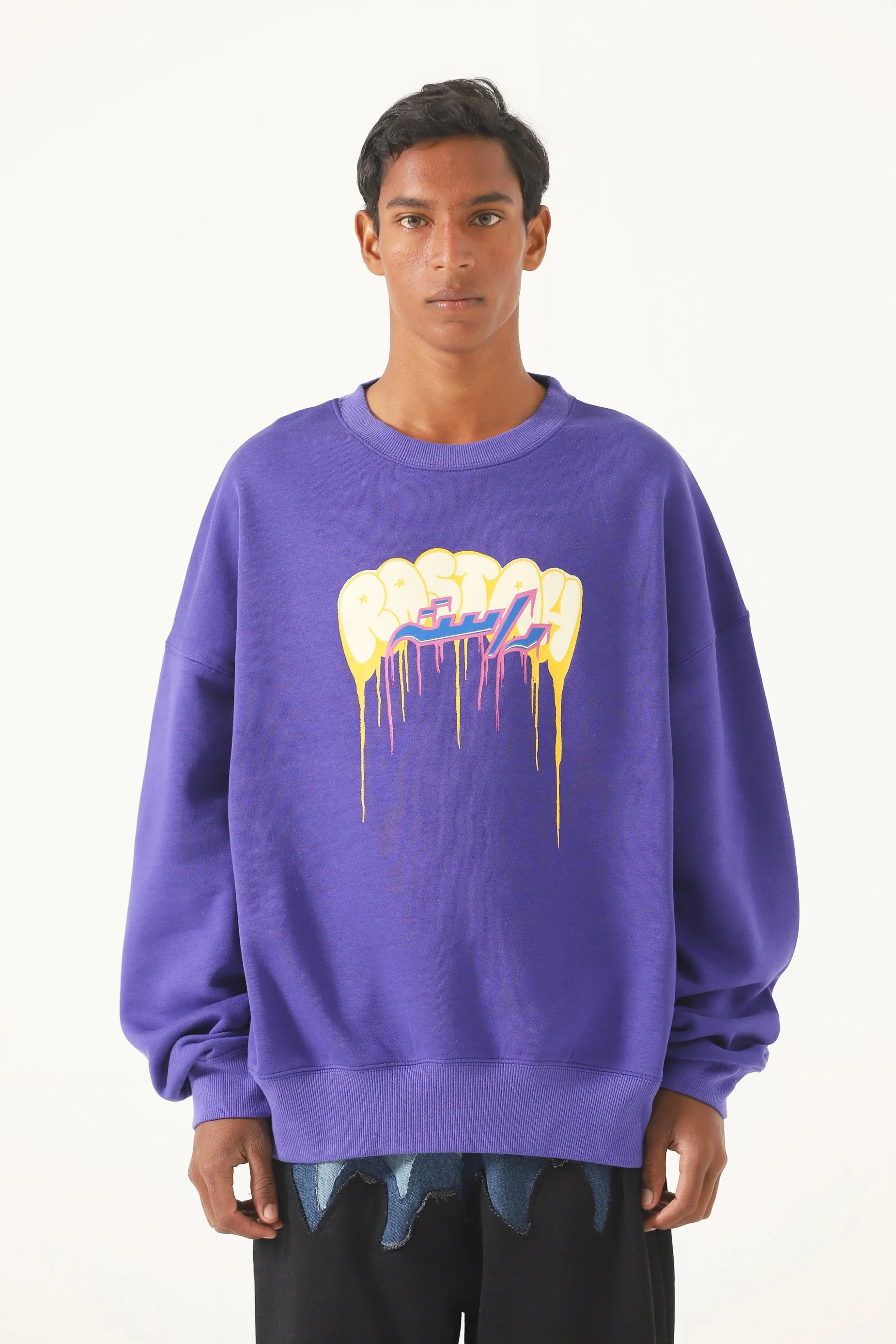 "ALL EYES ON ME" PURPLE SWEATSHIRT