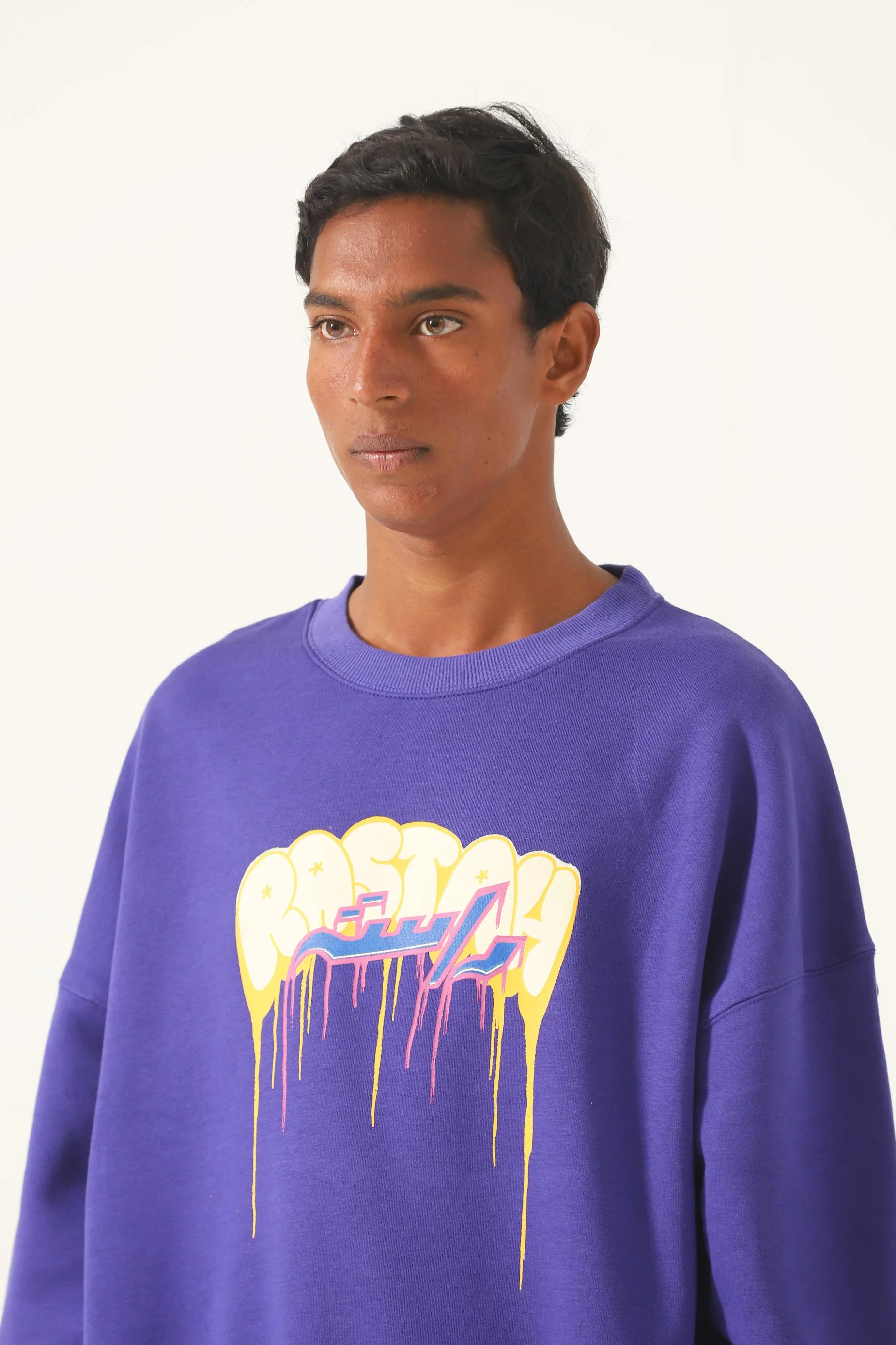 "ALL EYES ON ME" PURPLE SWEATSHIRT