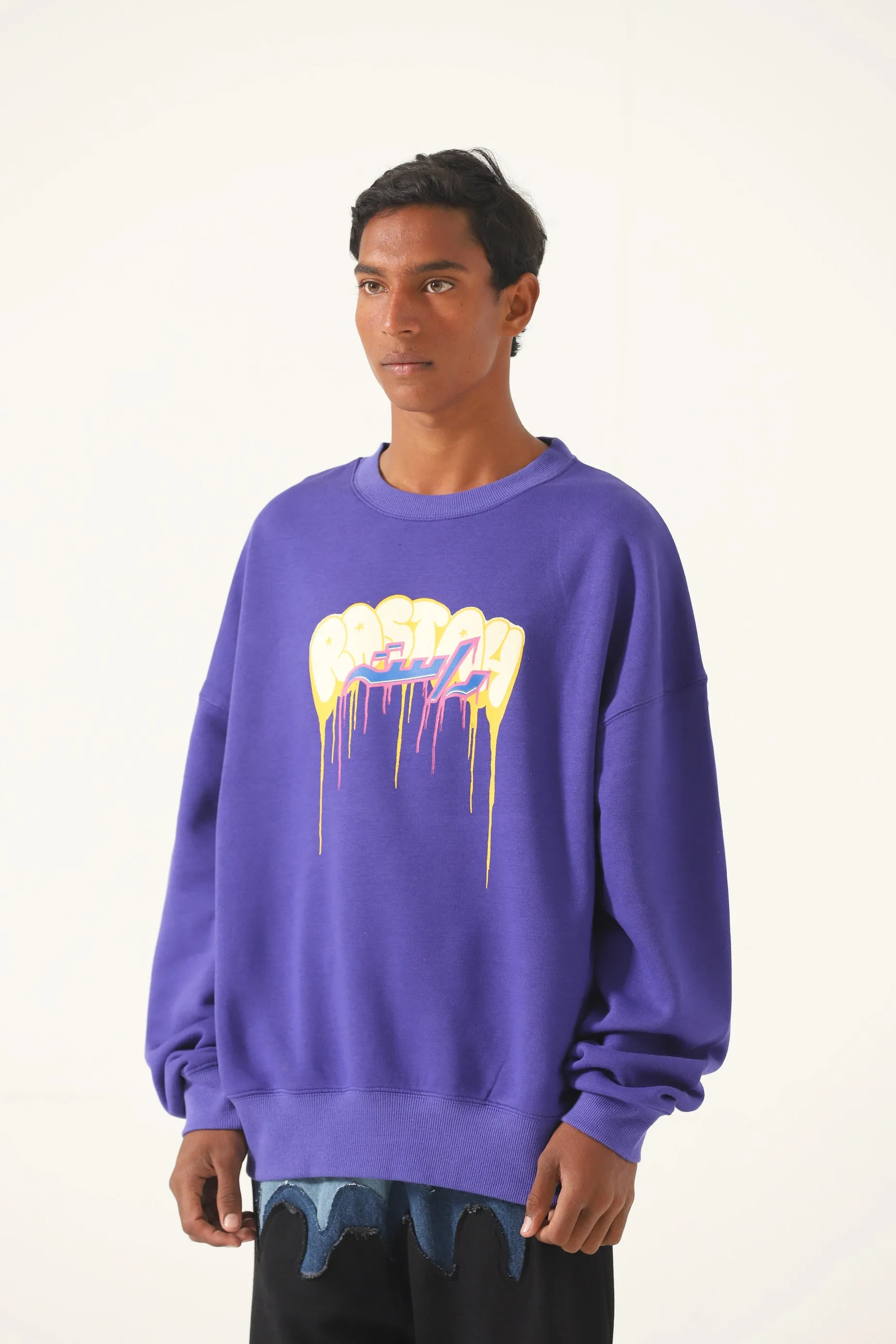 "ALL EYES ON ME" PURPLE SWEATSHIRT