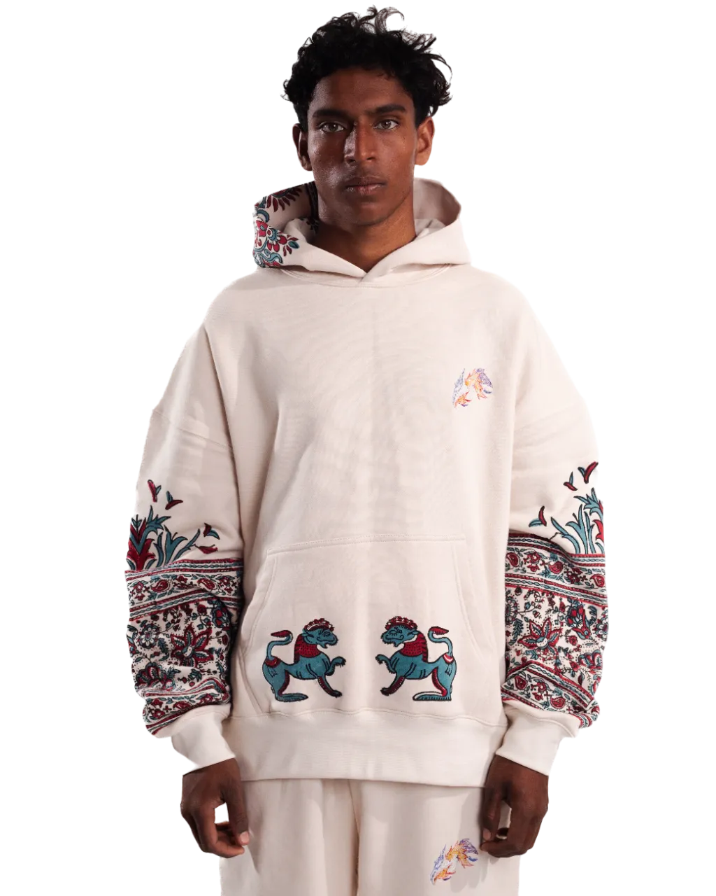 "KALAMKAAR" HAND BLOCK PRINT HOODIE V4