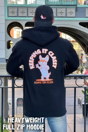 "Keeping it Classy" Premium Heavyweight Full Zip Hoodie