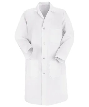 Red Kap 41.5 inch Three Pockets Men Long White Lab Coat