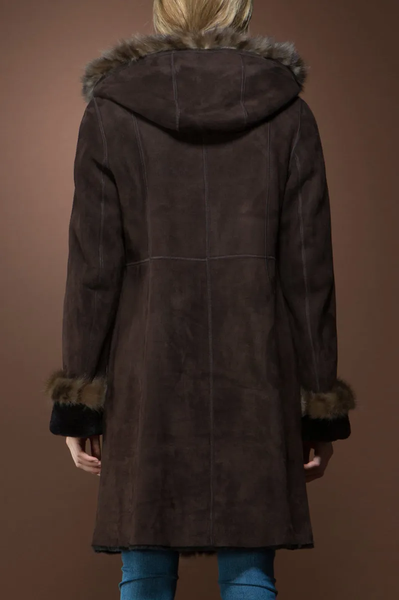 Reversible Spanish Brown Sable - Shearling Coat