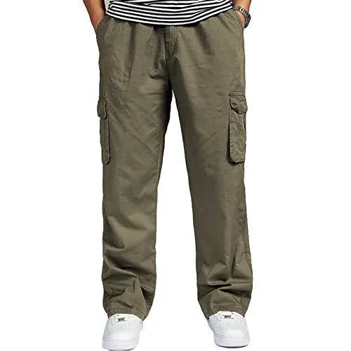 Romano nx Cotton Cargo Track Pant for Men- Lower with Multi-Pockets & Side Zipper Pockets