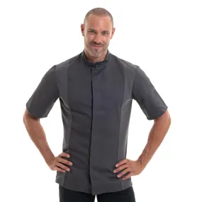 Short Sleeve Gray Kitchen Coat Siaka - ROBUR