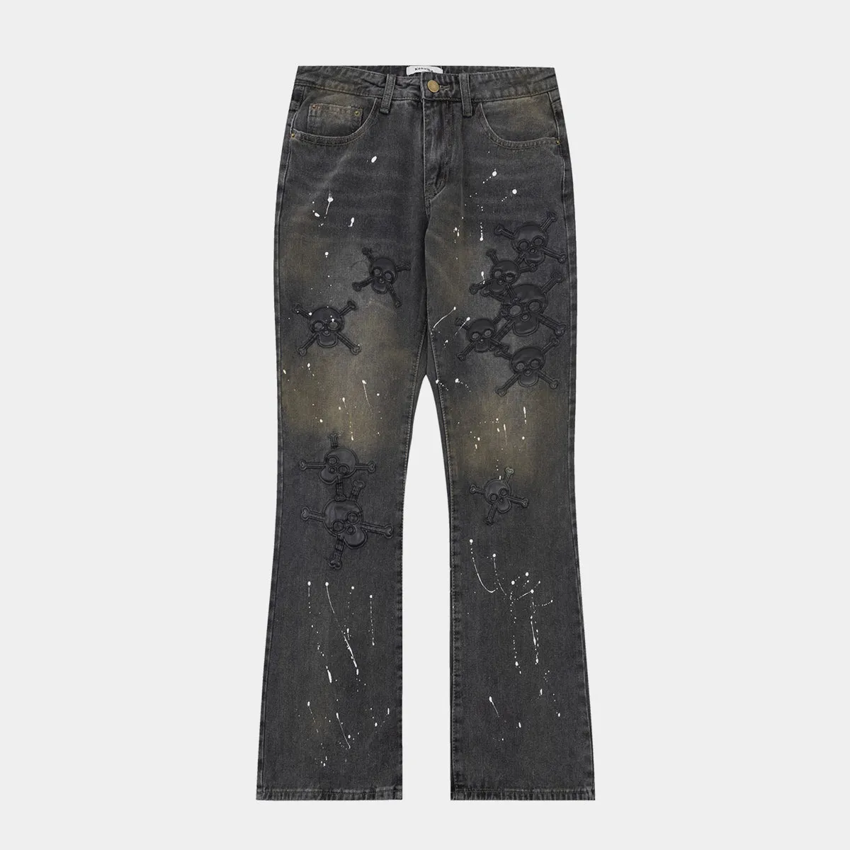 Skull Graffiti |  Patterned Vintage Streetstyle Jeans