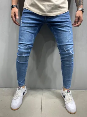 Sneakerjeans Blue Skinny Ripped Jeans AY919