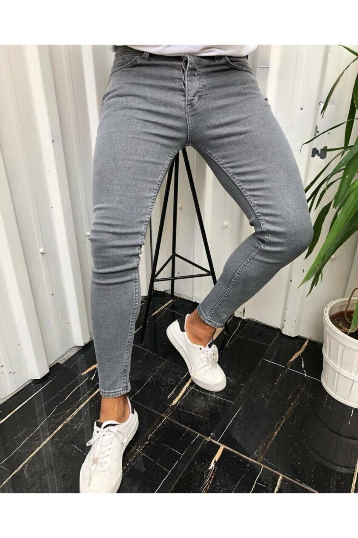 Sneakerjeans Gray Skinny Jeans MRT121