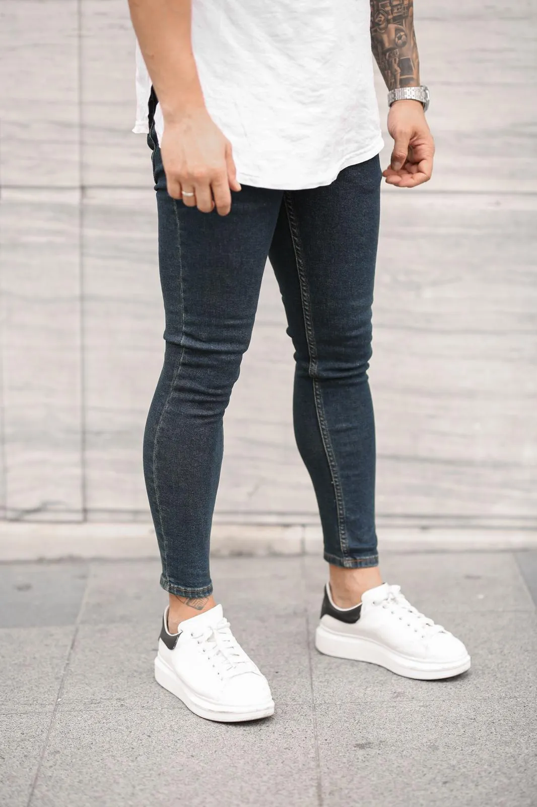 Sneakerjeans Navy Skinny Jeans DP32