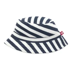 Stripe Bucket Sun Hat - Navy