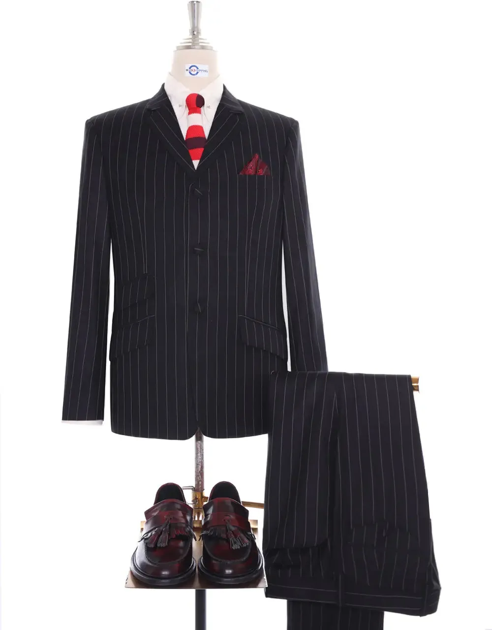 Stripe Suit | Black and White Pinstripe Suit