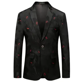 The Edmund Jacquard Slim Fit Blazer Suit Jacket