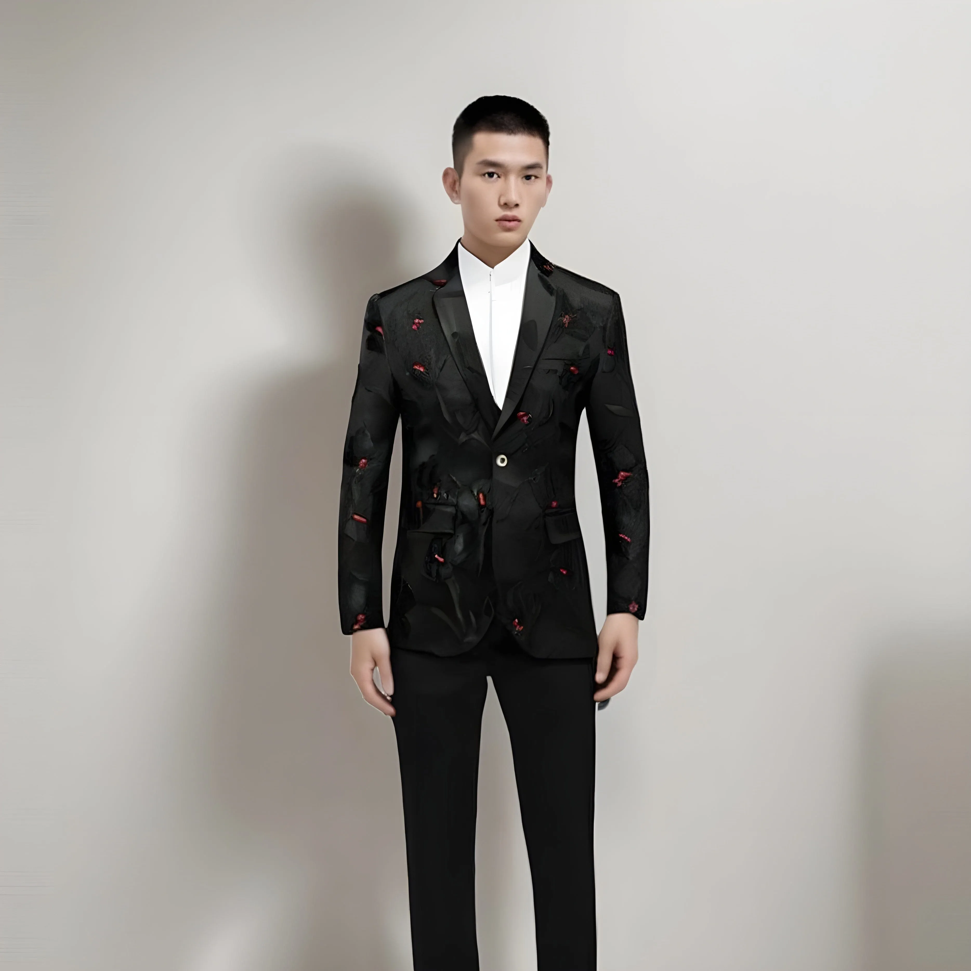 The Edmund Jacquard Slim Fit Blazer Suit Jacket