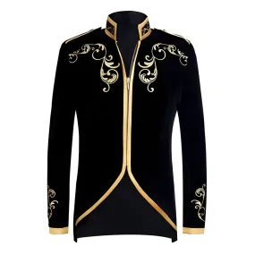 The Imperial Velvet Mandarin Collar Jacket - Multiple Colors