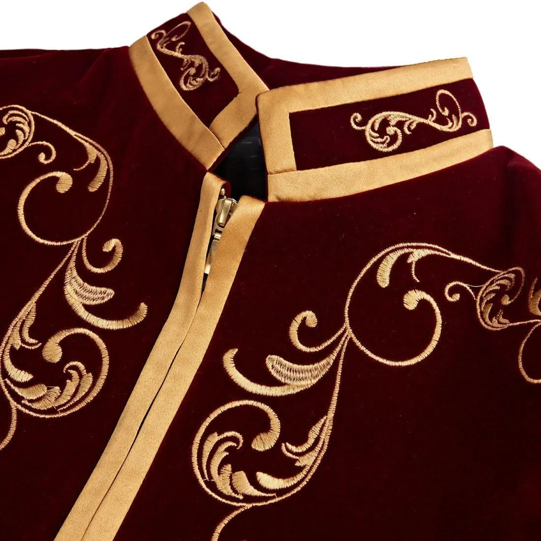 The Imperial Velvet Mandarin Collar Jacket - Multiple Colors