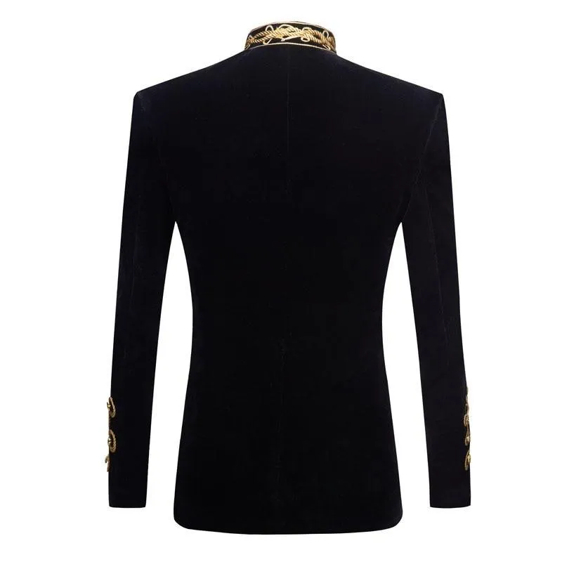 The Lancelot Embroidered Mandarin Collar Jacket