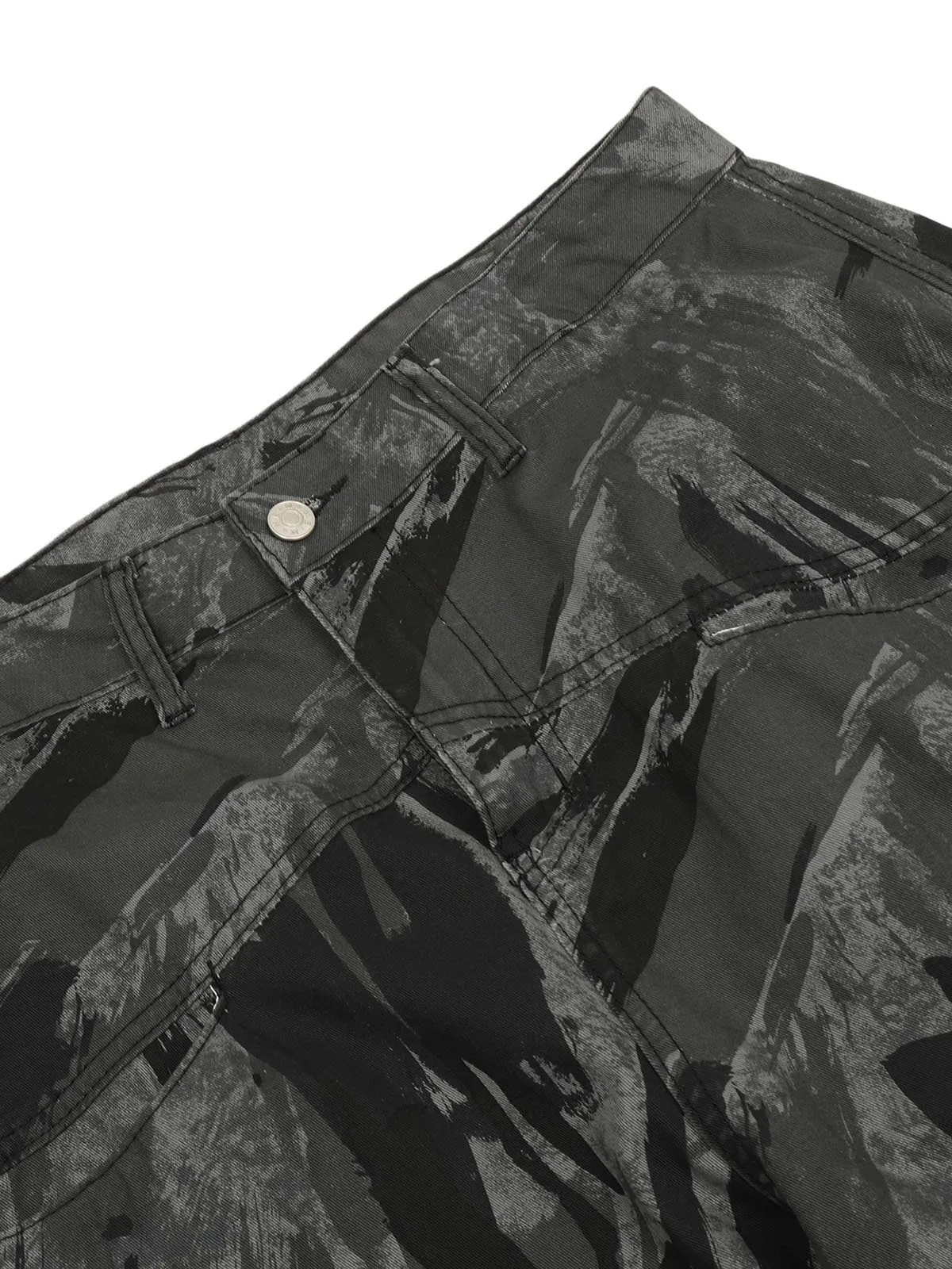 Thesupermade Multi-Pocket Camo Cargo Pants