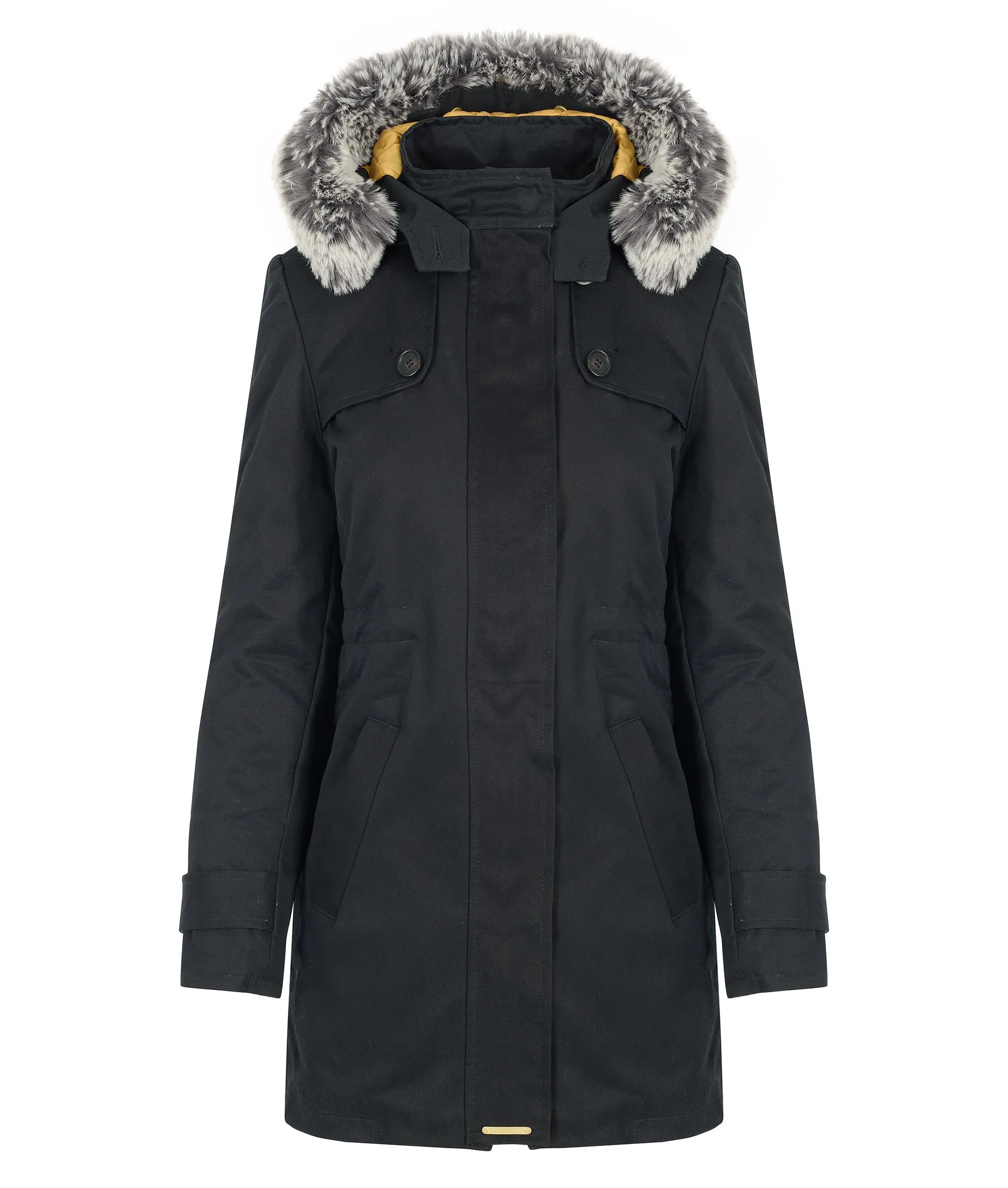 TROY Parka in Black - Faux Fur