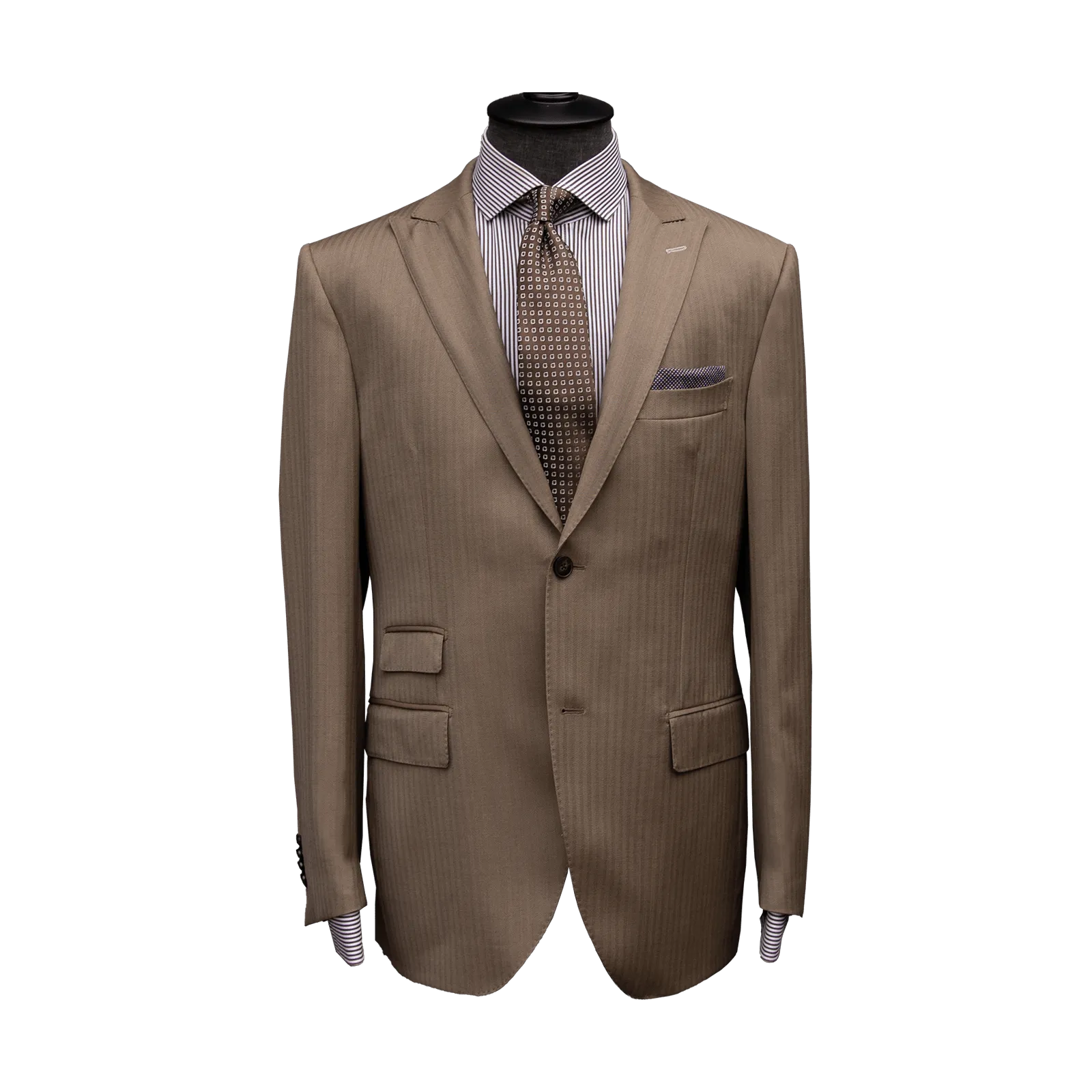 VANTAGE HERRINGBONE SUIT IN WOOL