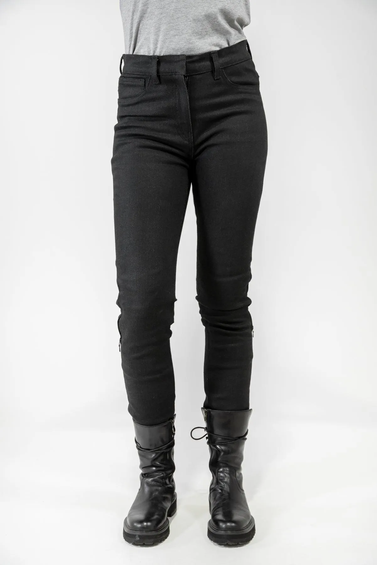 Venus Reinforced Motorcycle Jeans - Black