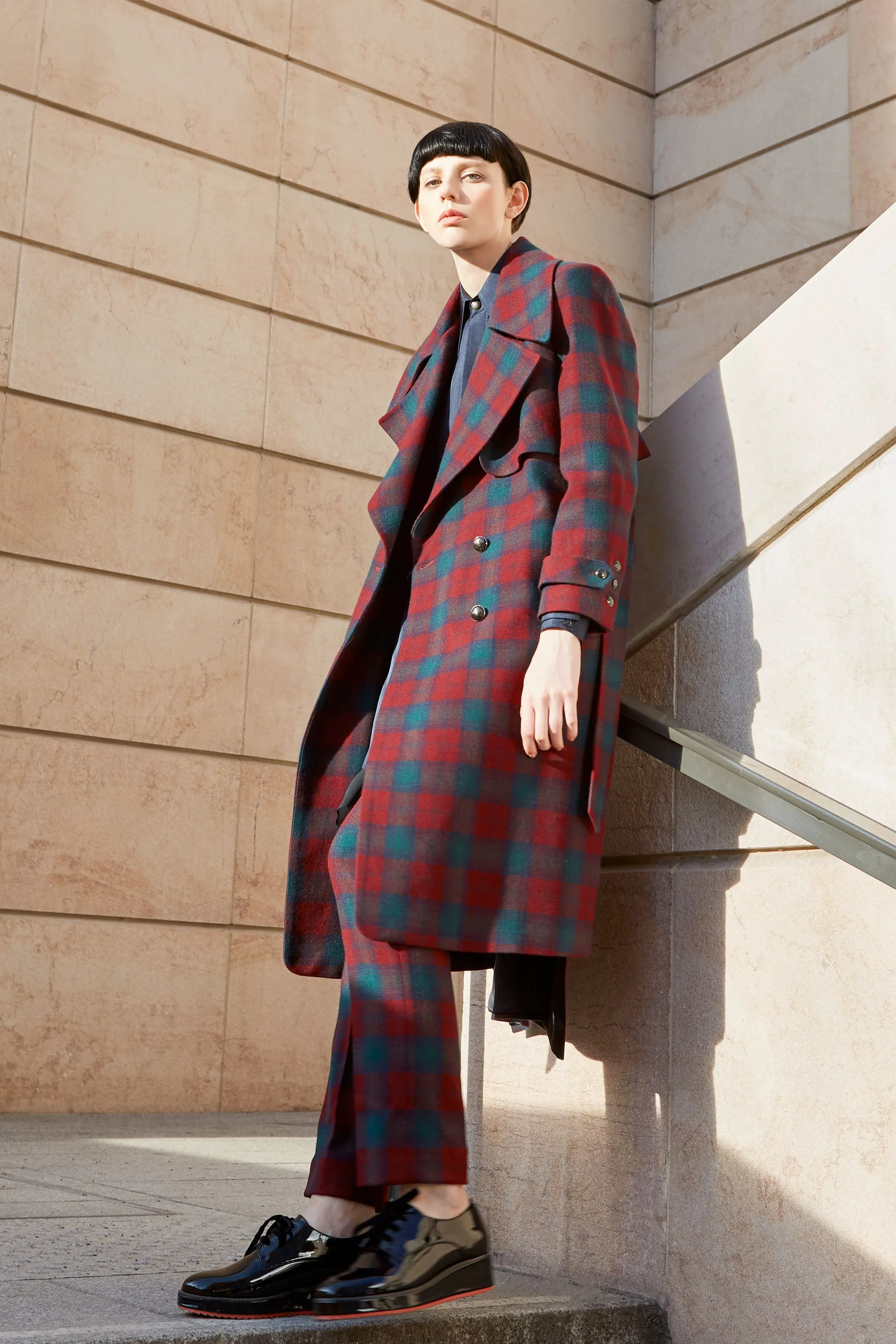 WALTER tartan - lambswool coat