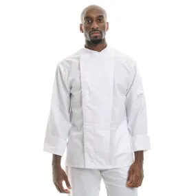 White Kitchen Coat Cotton 100 Percent Canvas - MANELLI