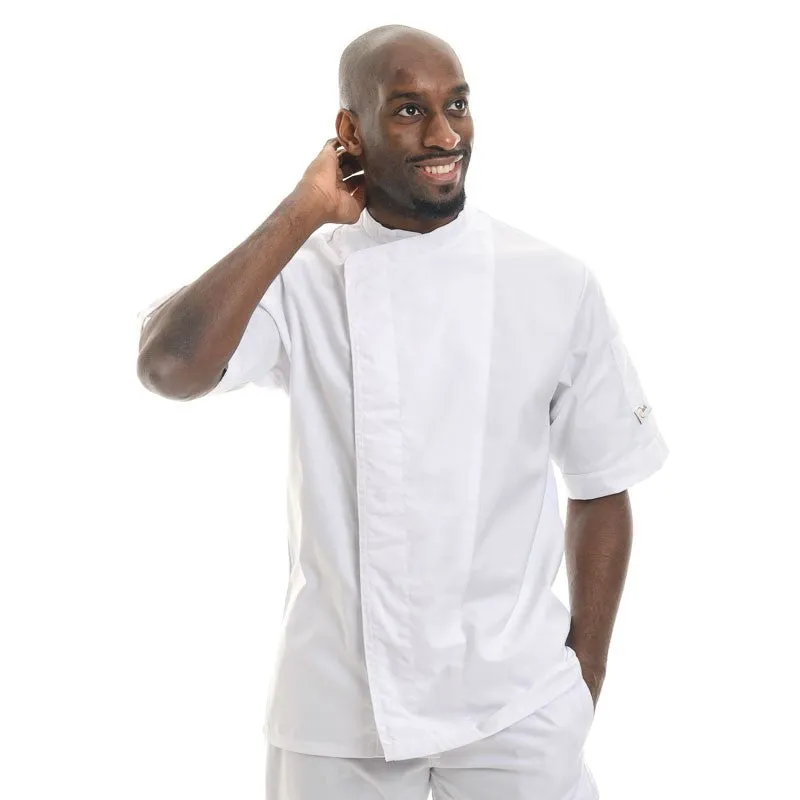 White Kitchen Coat Cotton 100 Percent Canvas - MANELLI